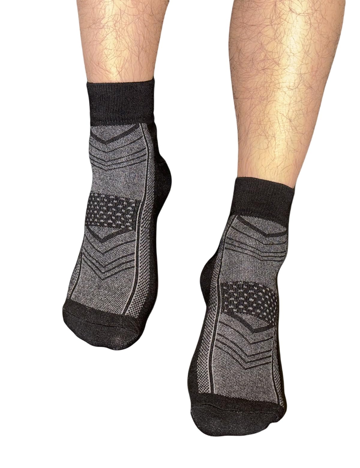 YUOYHAHA 3-6 Pack Men's Ankle Socks with Cushion, Sport Athletic Running Socks (US, Numeric, 8, 12, Regular, Regular, 3 pairs black)