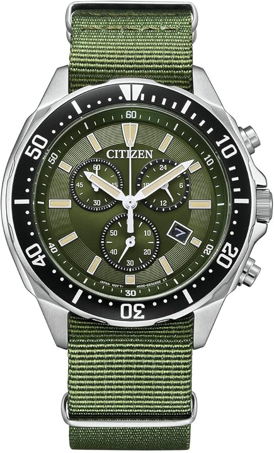シチズン AT2500-19W エコドライブ クロノグラフ Amazon | Citizen Collection 腕時計 AT2500-19W メンズ カーキ