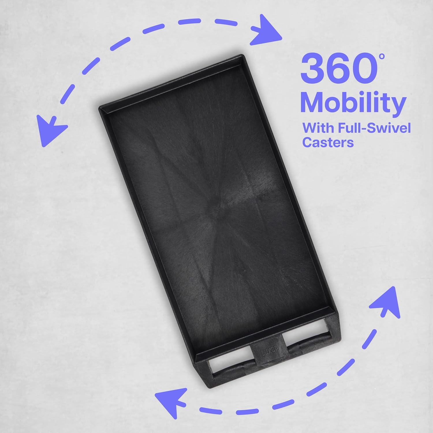 Tubstr 3-Tier Rolling Utility Cart with Wheels | Supports 300 lbs. Total | Heavy-Duty Capacity for Garage Storage, Office Spaces, & Kitchen Use | Durable Tool Cart with Locking Wheels (Black, 32 x 18)