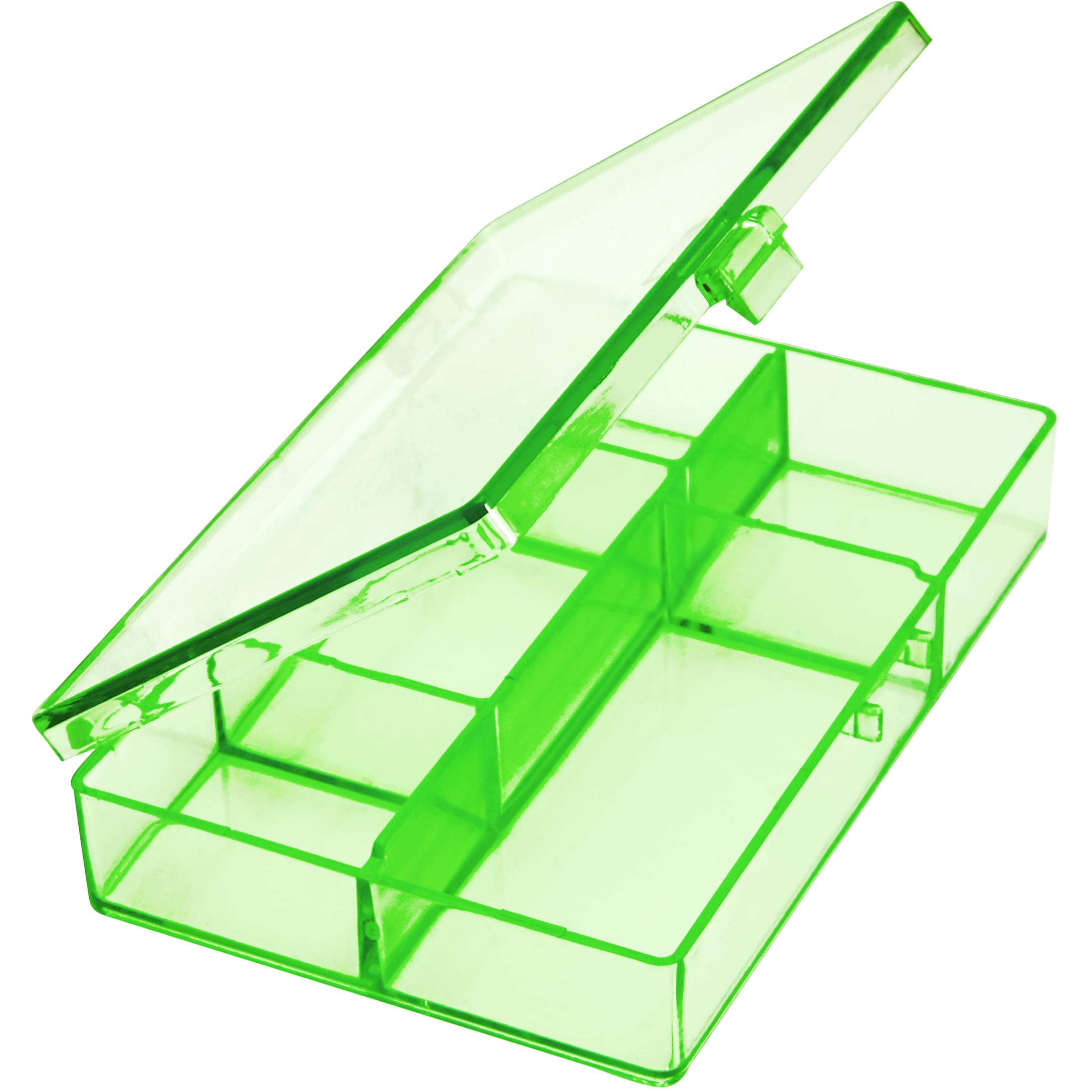 Eucatus Mini 5-Grid Plastic Storage Box for Beading and Diamond Painting. Green Countertop or Drawer Storage for Beads, Nail Art, Jewelry Hardware and Supplies