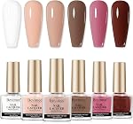 Nail Polish Set, Regular Quick Dry Nail Polish Non Toxic No Gel Fast Dry Classic Neutral Color for Women Salon DIY Nails Art 6 Colors