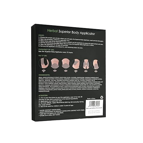 Miniatura 6 de Neutriherbs Aplicador corporal con envoltura, fórmula natural eficaz para dar forma, tonificar, cuerpo firme, funciona para vientre, estómago,