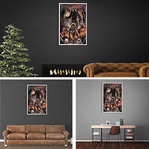 Miniatura 4 de FORLAND Kits de pintura de diamantes de Halloween para adultos principiantes  5D DIY Calavera Kit de diamantes de taladro completo kits de pintura