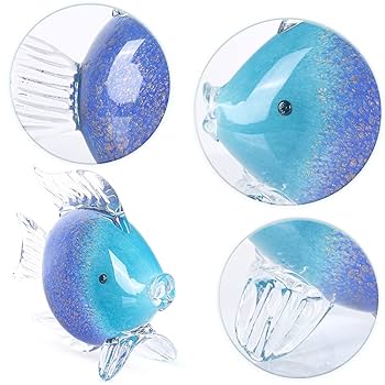 Amazon.co.jp: XIYOUQI ブルーガラス魚装飾 海の生き物 ペーパー
