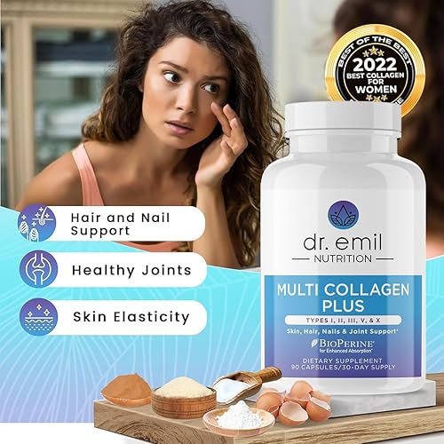 Miniatura 5 de DR EMIL NUTRITION Píldoras Multi Collagen Plus - Suplementos de colágeno para apoyar el cabello la piel las uñas las articulaciones y la salud