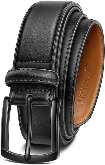 KEMISANT Men Belt-Genuine Leather Belt for Men Dress Casual Golf Jeans 1 3/8