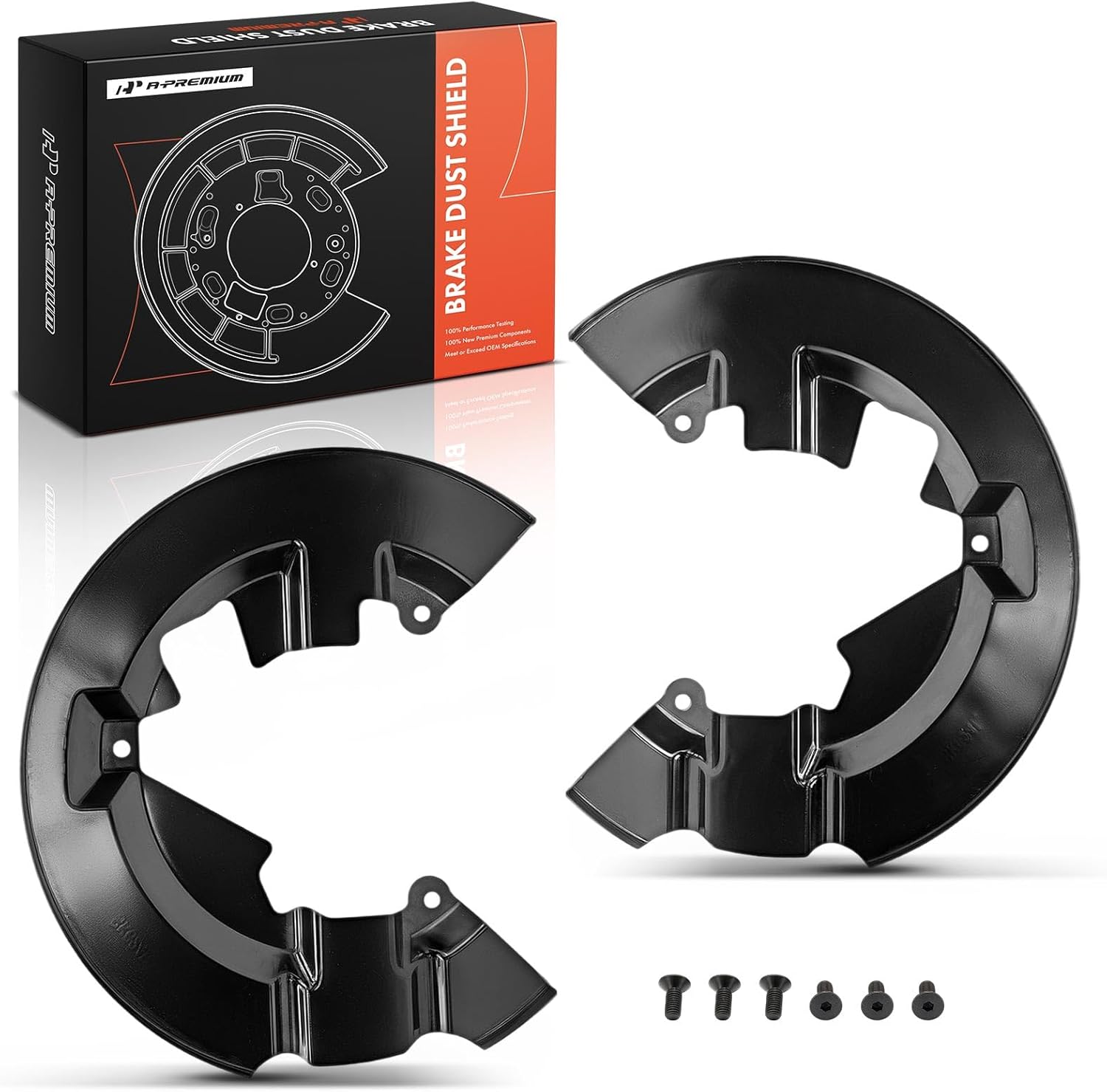 A-Premium Front Driver and Passenger Side Brake Dust Shield Compatible with Ford and Lincoln Models - Escape 2013-2019, MKC 2017-2019, FWD Only, 2-PC Set