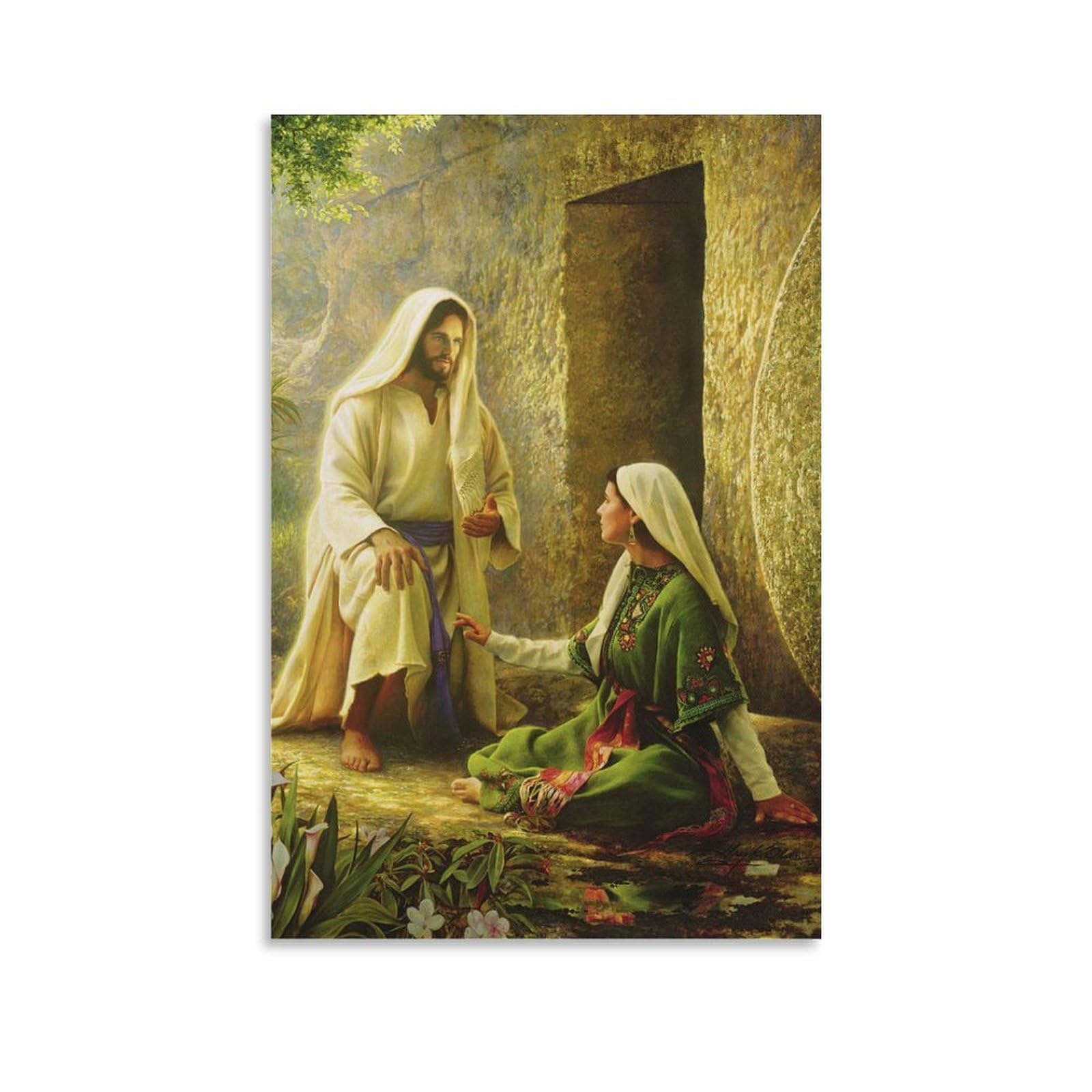 Greg Olsen Print Jesus Painting He Is Risen Canvas Art Poster And Wall Art Picture Print Modern Family Decor Posters 08x12inch(20x30cm)