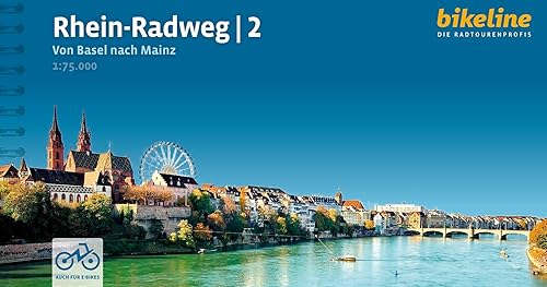 Rhein-Radweg / Rhein-Radweg Teil 2: Von Basel nach Mainz, 1:75:000, 381 km, GPS-Tracks Download, LiveUpdate (Bikeline Radtourenbücher)