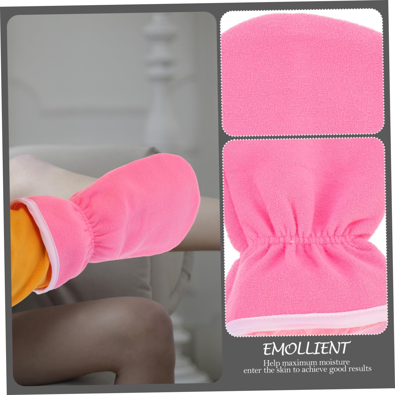 3 Pairs Moisturizing Paraffin Wax Hand Gloves with Elastic Skin Care Spa Mitts for Home Hand Therapy and Supple