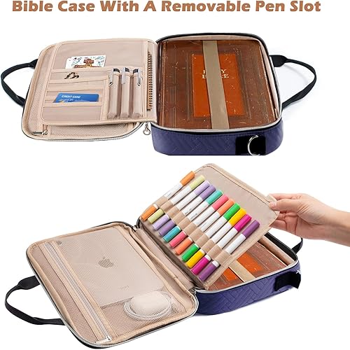 Miniatura 2 de Funda para la Biblia para mujeres, fundas para la Biblia, funda de transporte para la Biblia, bolsas y bolsas para mujeres y niñas con correa de