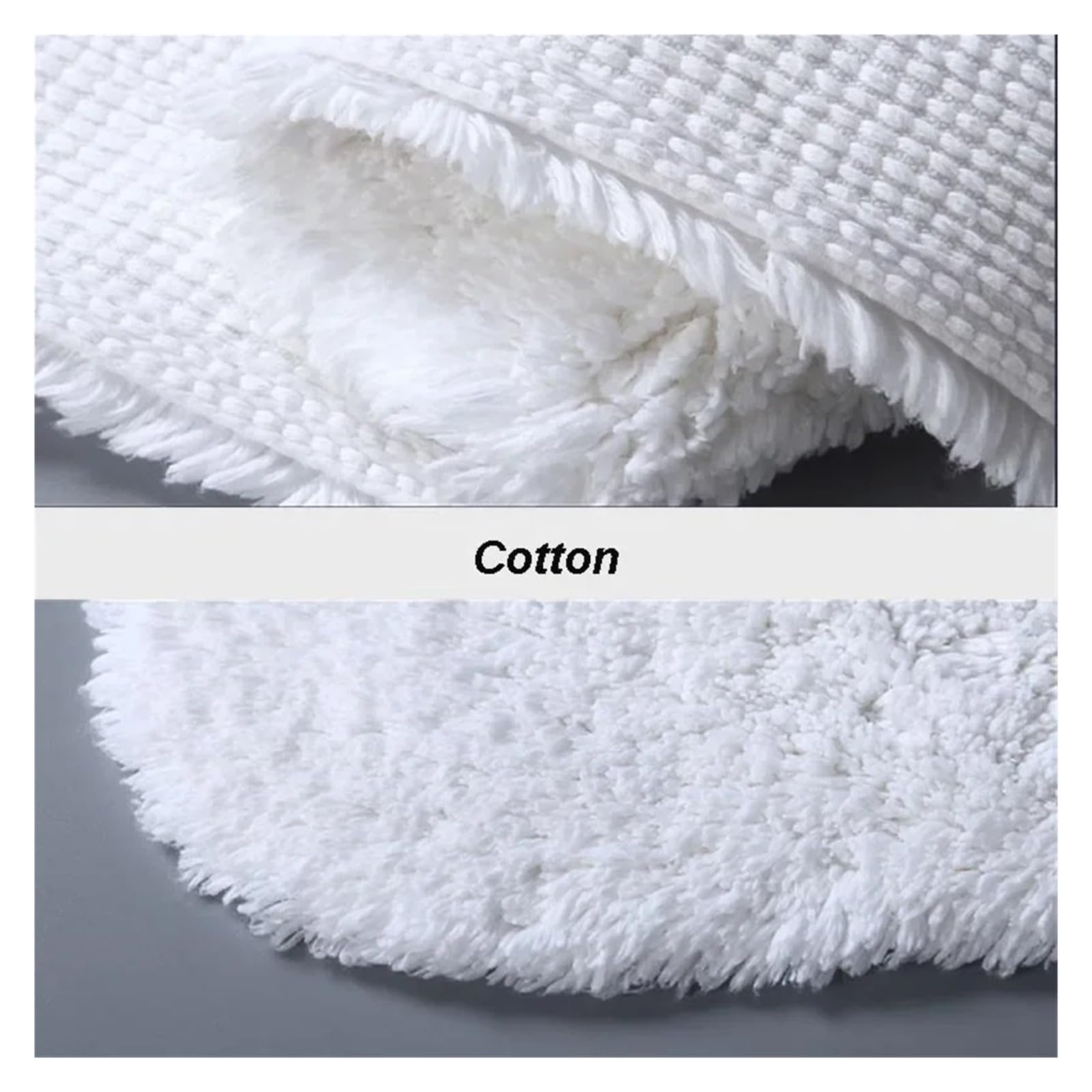 Generico Tappetino da bagno in cotone Hotel Home Tappeti lunghi for asciugamani in peluche Tappetini for spessi antiscivolo Tappeto for Zerbino bianco assorbenti for l'acqua(40x60cm 1piece)
