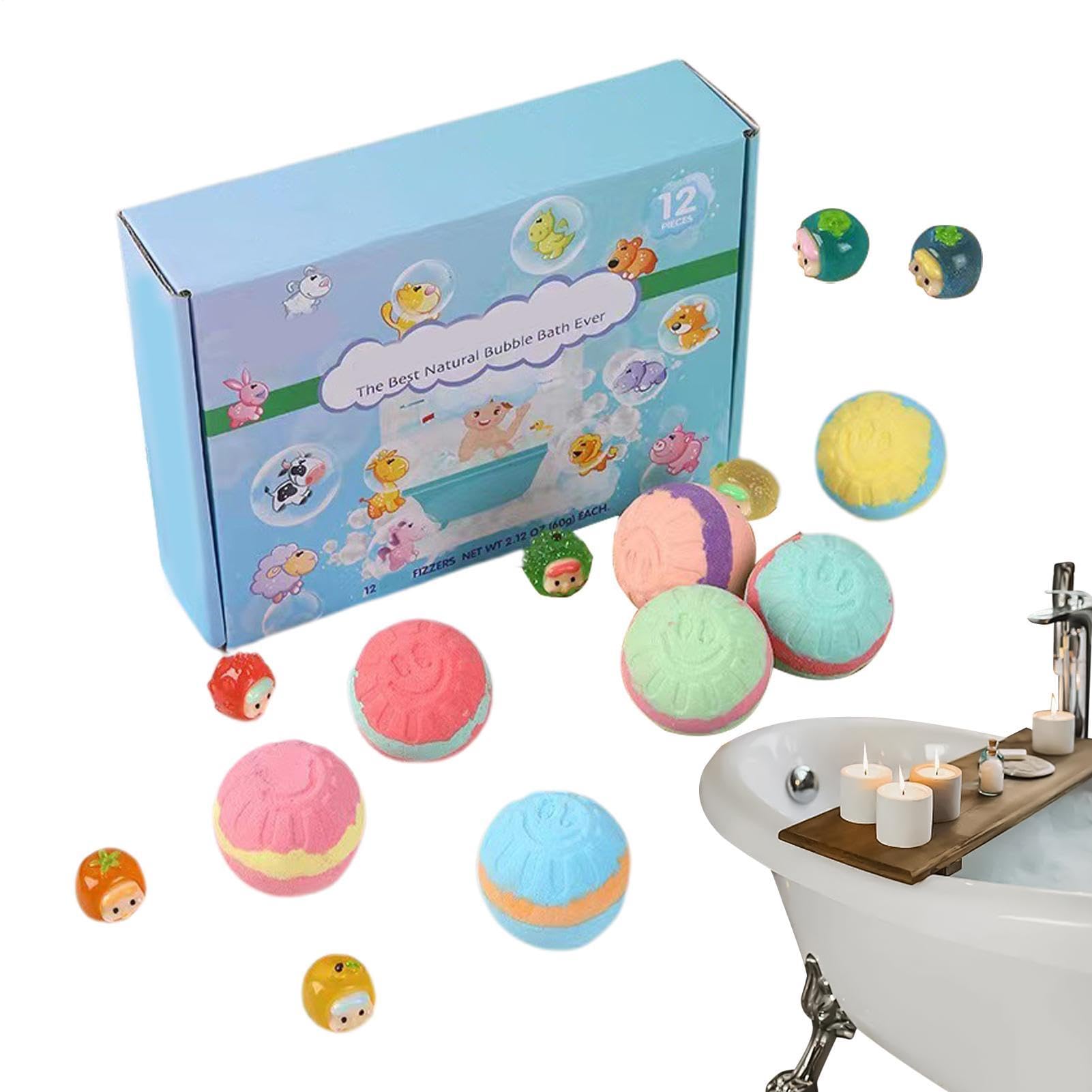 Kulki do kąpieli dla dzieci 12 sztuk | Bubble Bath Bombs Bathroom Shower Travel Hotel, Basen, Prezent, Przedszkole