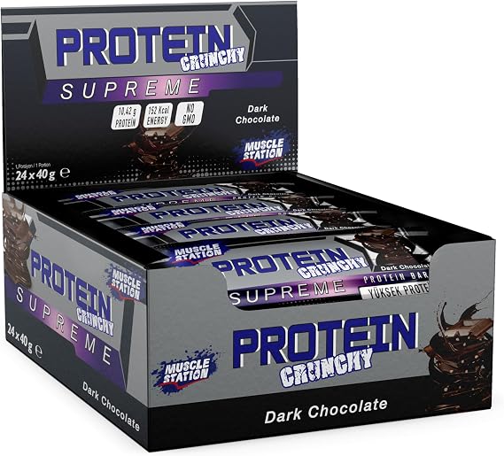 Muscle Station Supreme Crunchy Protein Bar 40 Gr 24 Pieces