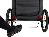 TRIXIE dog trailer for bicycles 18.1 × 19.7 × 26.4 inches up to 48.5 lbs – reflective dog bike trailer with practical quick-fold function – with integrated cushion and leash, 12796 - 8