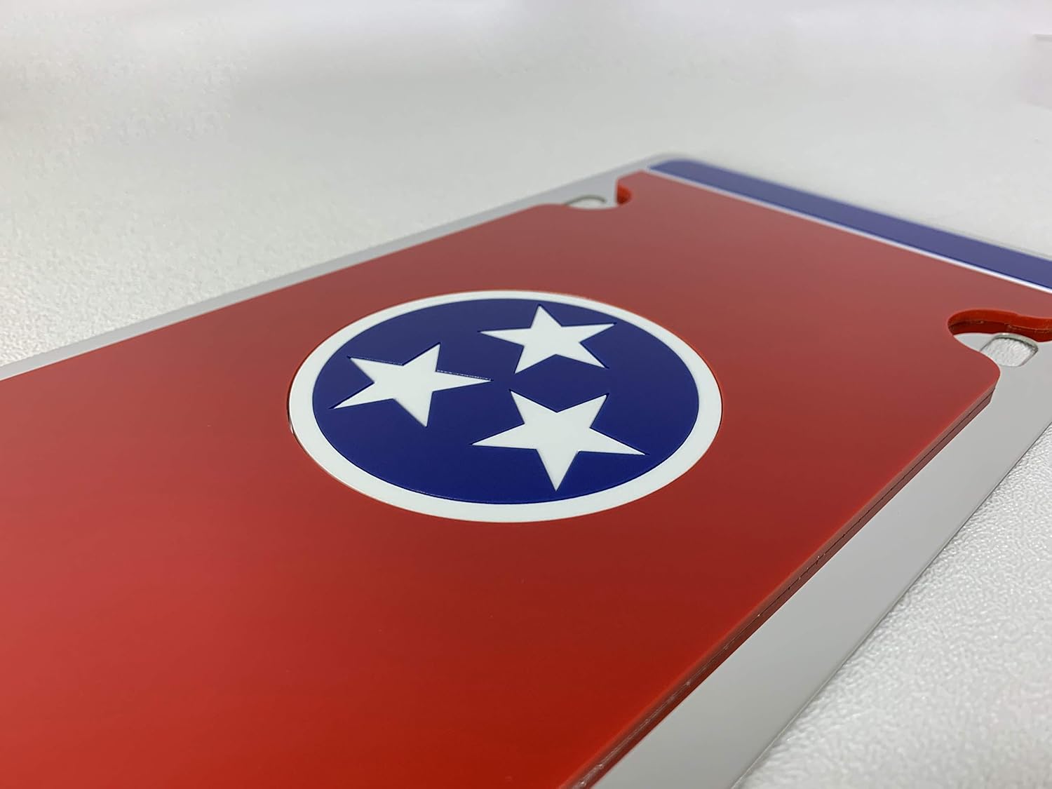 Eurosport Daytona- Compatible with -, Tennessee State Flag - Stainless Steel License Plate