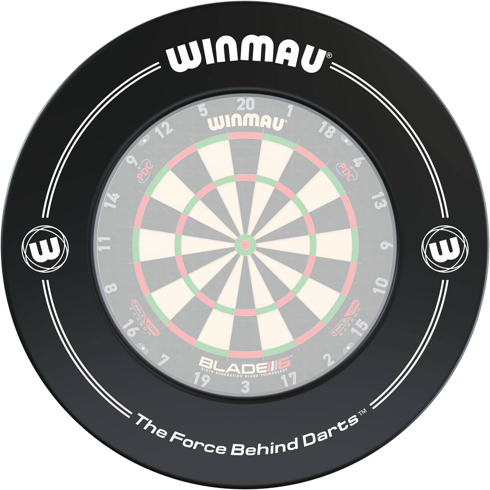 Black Printed Dartboard Surround