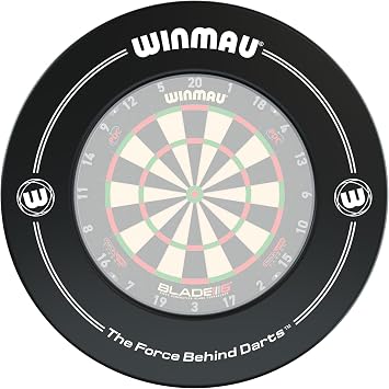 WINMAU Signature Design Dart Board Surround Ring - Available in Black, White, Red and Blue - Durable Backboard Wall Protector for Dartboards - Professional Darts Accessories