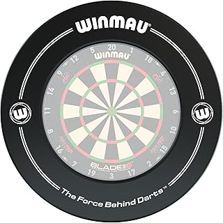 Winmau Cible de fléchettes avec Contour imprimé Noir