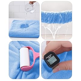 ROMASA Baby Bath Towel with Hooded Ultra Soft and Absorbent Toddlers Bathrobe Newborn Blanket Shower Gifts (Blue Elephant)