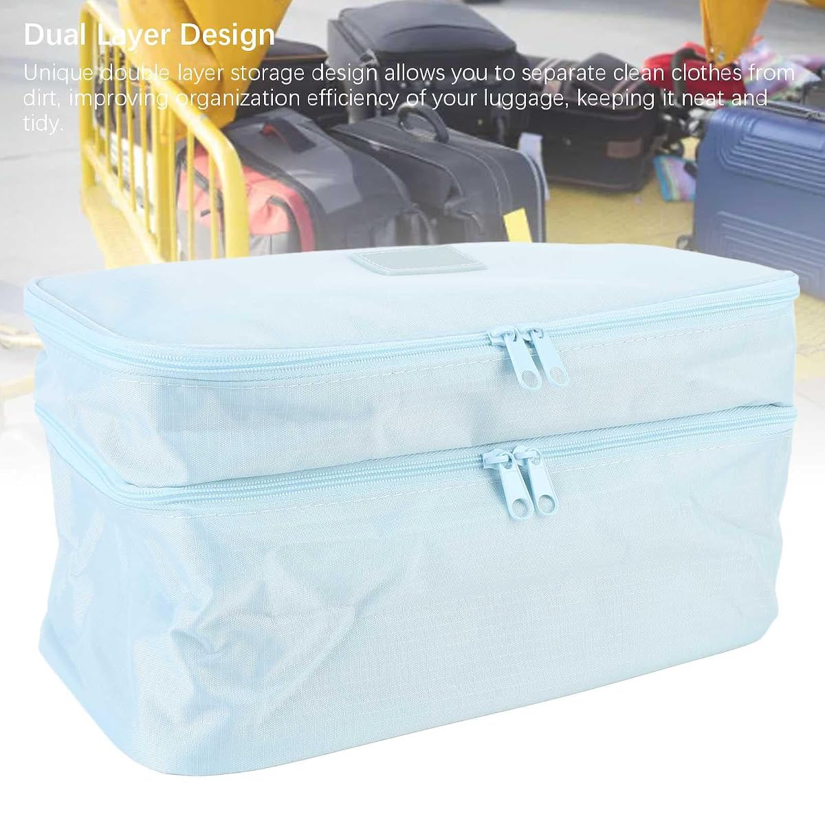 Generic Wodoodporna Dwuwarstwowa Torba na Mokro i Sucho do Siłowni Fitness Travel 9,8 „X 5,9″ X 6,3” Wodoodporna Tkanina Oxford dla Pływaków
