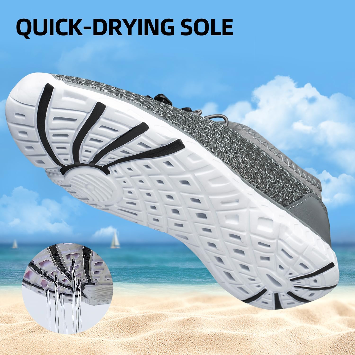 DOUSSPRT Women's Water Shoes Quick Drying Sports Aqua Shoes thumbnail