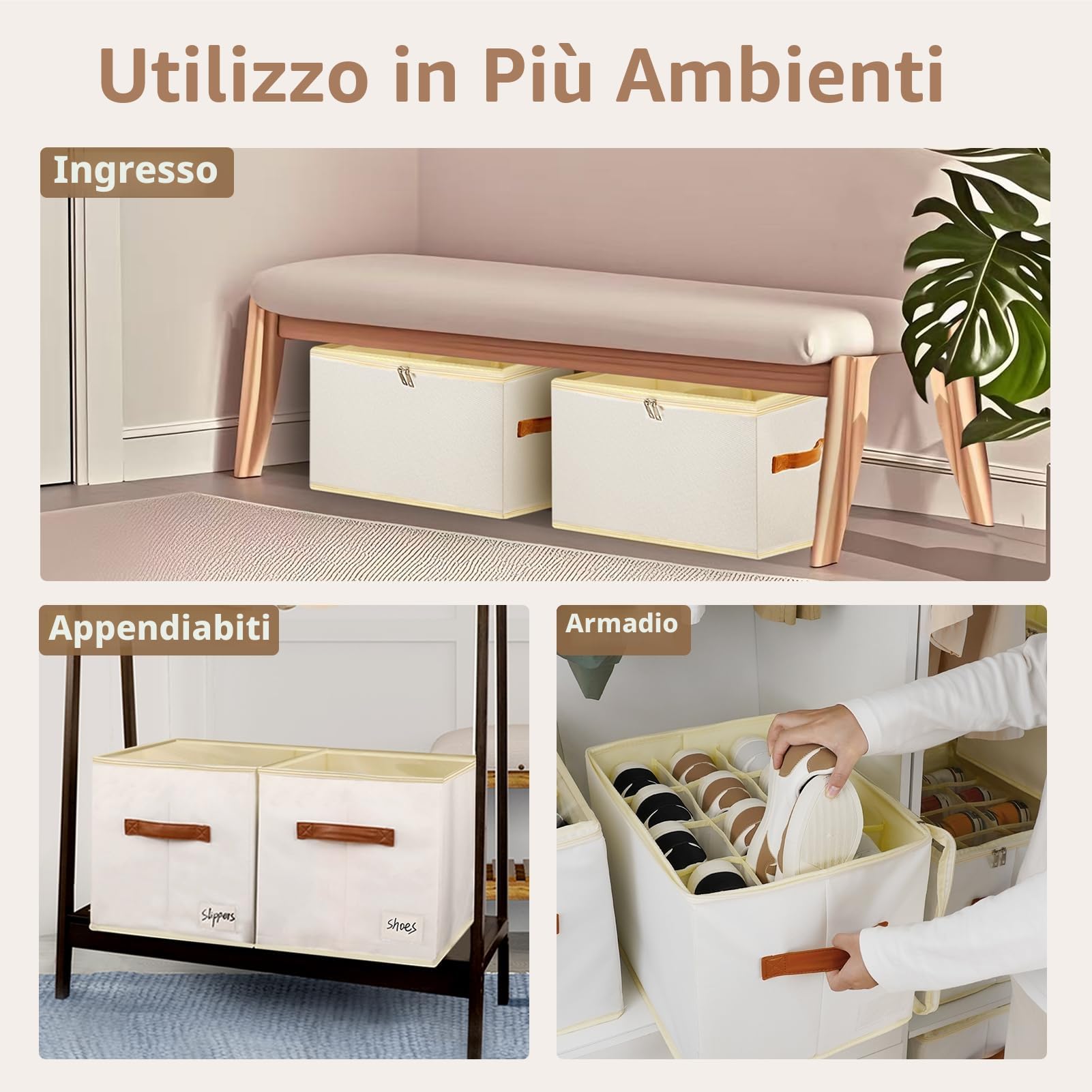 Patinao Portascarpe sottile – adatto a 12 paia di scarpiere, impilabili, salvaspazio, organizer per scarpe, per armadio, shoe rack per scarpe (1 pezzo)