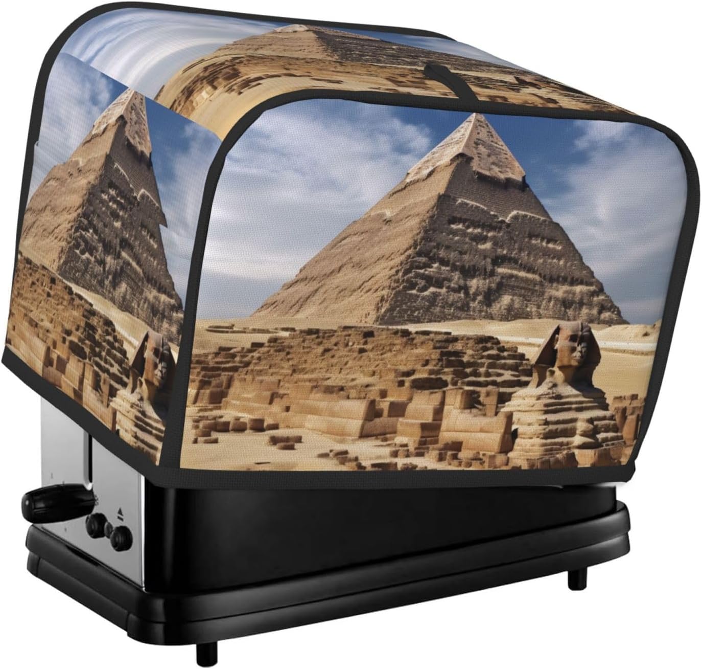 2 Slice Toaster Cover with Pockets & Top Handle Small Bread Maker Covers Pyramids of Egypt Kitchen Small Appliance Cover Washable Universal Oven Covers