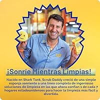 Vista 9 de Scrub Daddy 6 esponjas de cocina Scrub Mommy y 1 soporte de esponja Daddy Caddy - Sin arañazos para platos y limpieza multiusos, sin BPA y fabricado