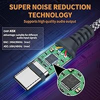 Vista 2 de Paquete de 2 adaptadores USB tipo C a hembra de 0.138 in, cable USB C a audio auxiliar, conector de auriculares compatible con iPhone 17/16 Pro