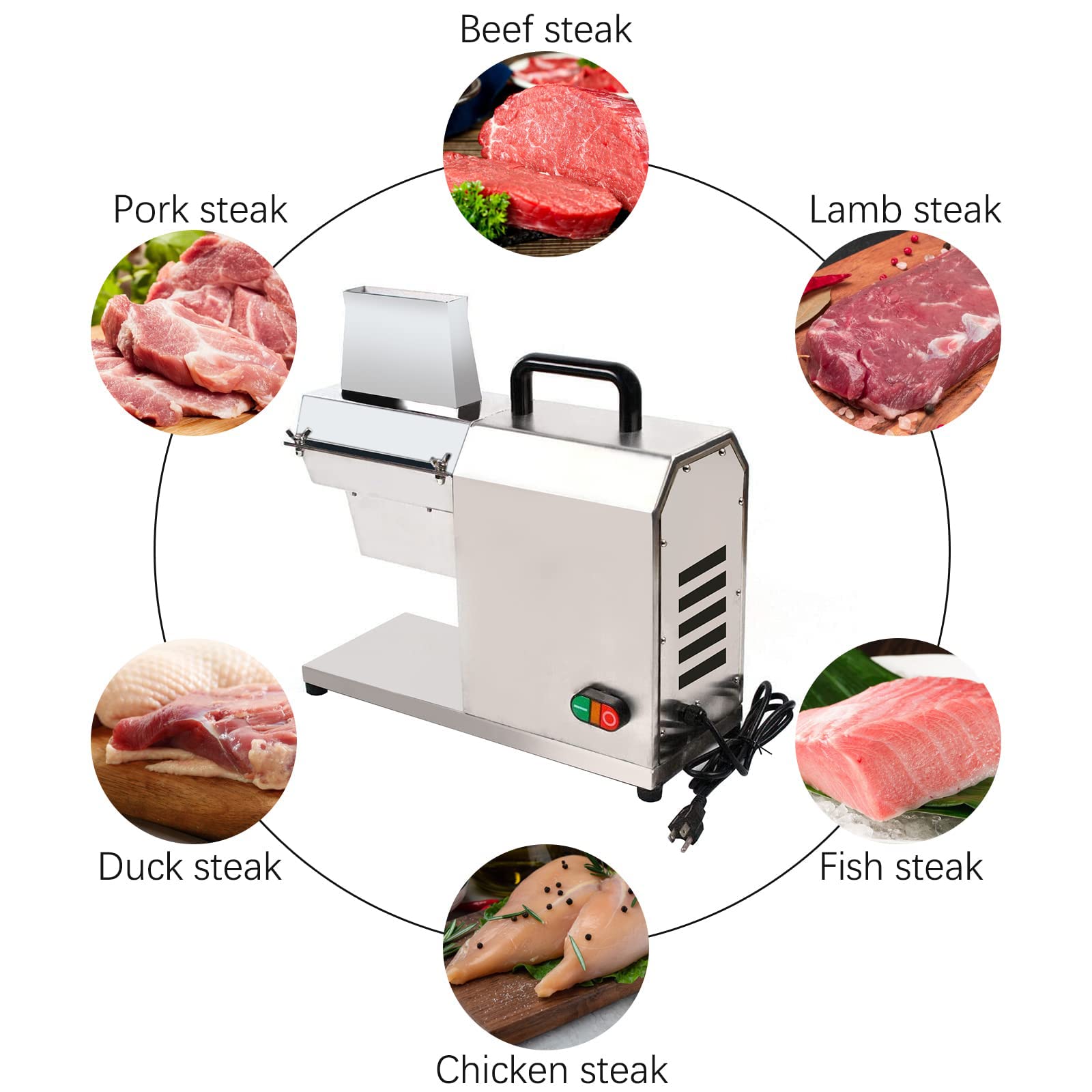Kommerzieller elektrischer Fleischklopfer, 450 W, robuster Fleischwürfelklopfer, für die Küche zu Hause, Burgerladen