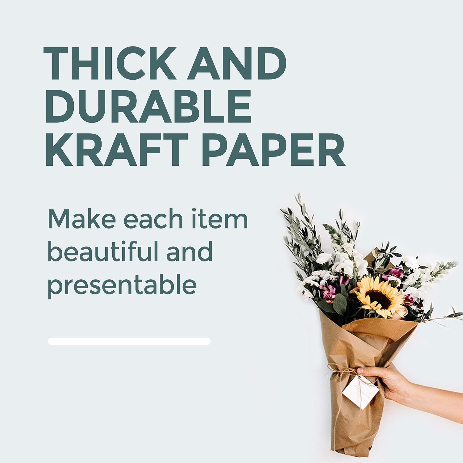 Note Card Cafe - Kraft Paper Roll, Wrapping Paper Roll, 17.5” x 1200” Paper Roll, Packing Paper Sheets, Brown