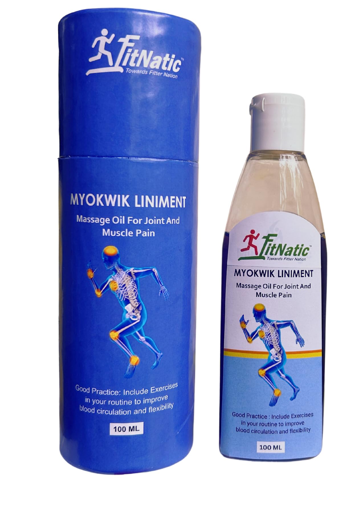 FitNatic Myokwik Liniment Massage Oil, 100ML, 100% Ayurvedic, Natural Pain Relief For Knee, Arthritis, Joint, Back, Neck, Shoulder, Elbow, Musculoskeletal Stiffness, Sprains, Spasms. (B0D6G1R9K7) Amazon Price History, Amazon Price Tracker