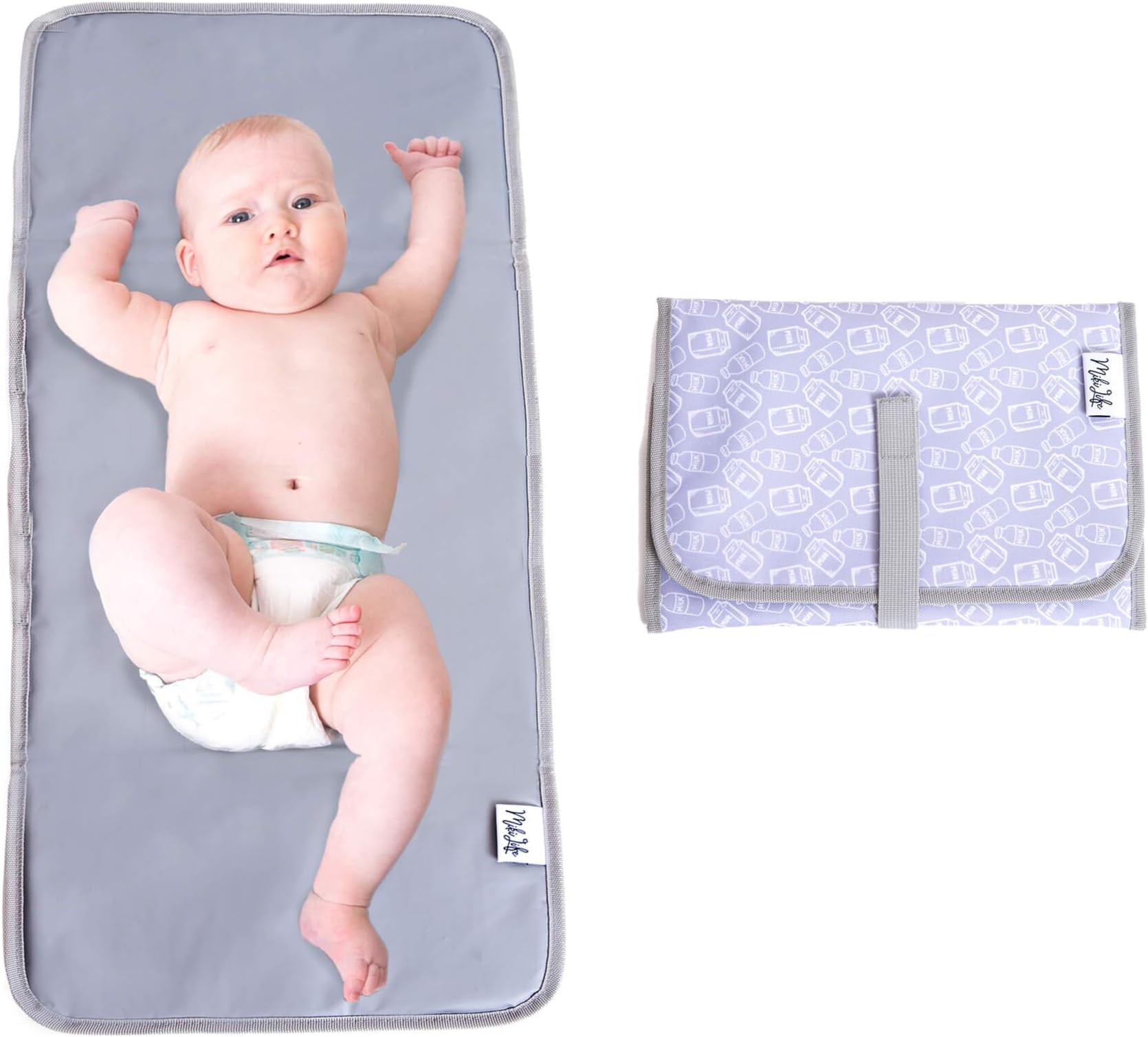 Baby Changing Pad | Fully Padded for Baby's | Foldable Large Waterproof Mat | Portable Travel Station for Toddlers Infants & Newborns (Grey)