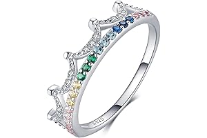 Elegante Anillo de Corona con Circonitas Cúbicas para Mujer