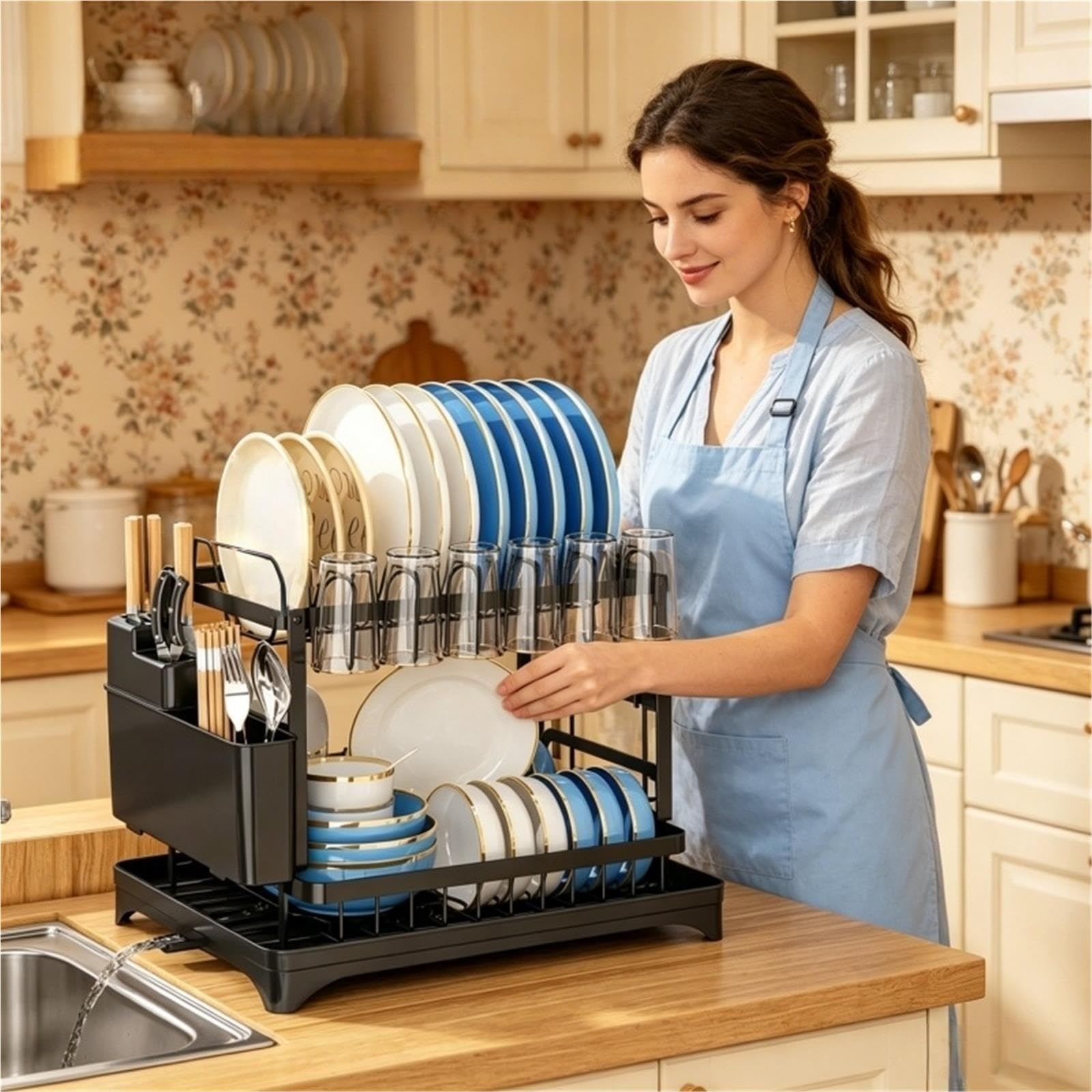 Escurreplatos Rejilla for secar Platos de 2 Niveles