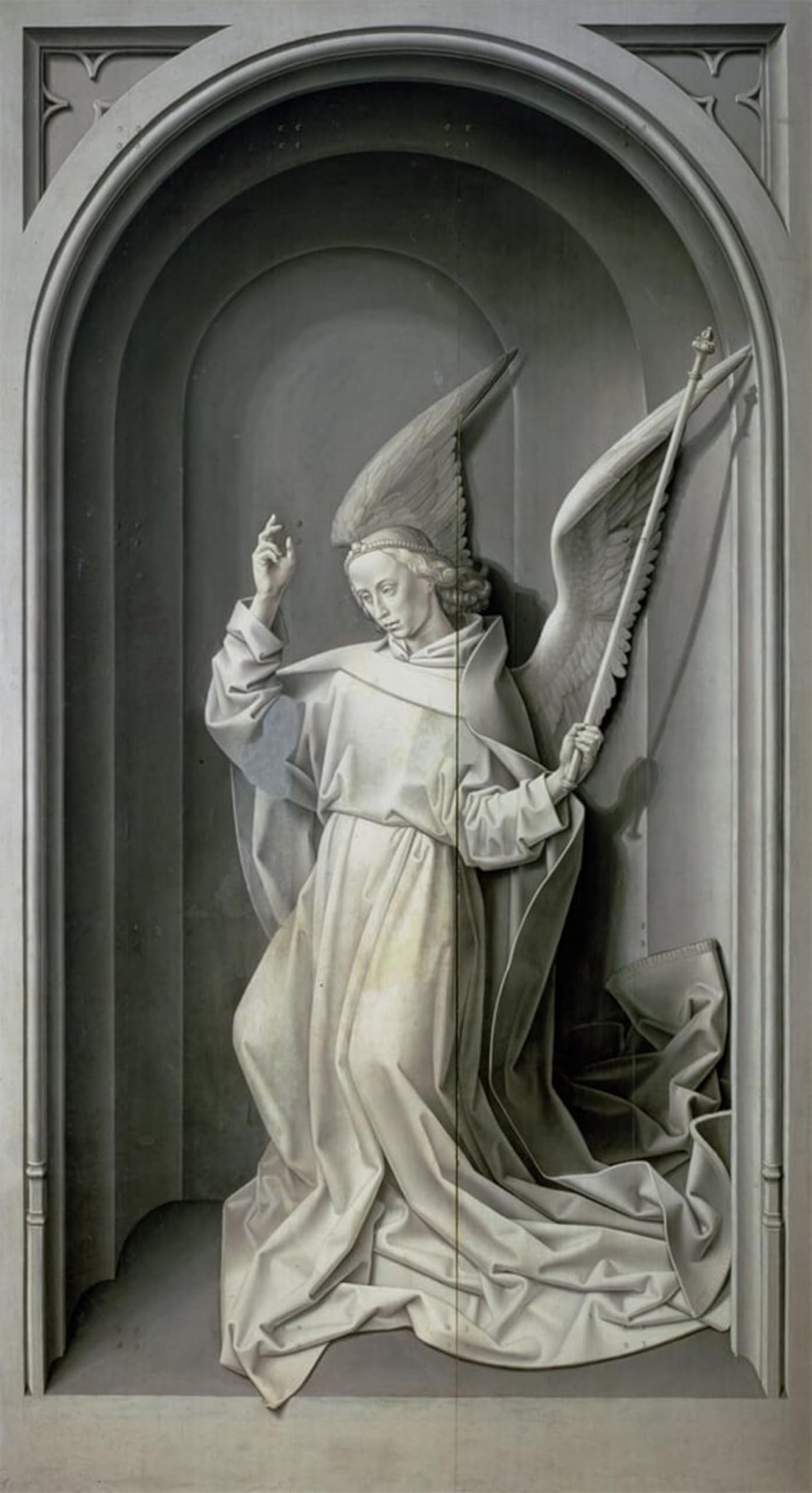 POSTERIIk Famous Modern Artwork Art Mural the Angel of the Annunciation by Van Der Goes Oil Paintings Pictures for Home Decor 60x90cm