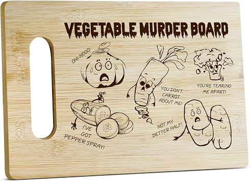 Murder Bamboo Cutting Board for Kitchen Cooking, Restaurant - Thanksgiving, Housewarming Gifts