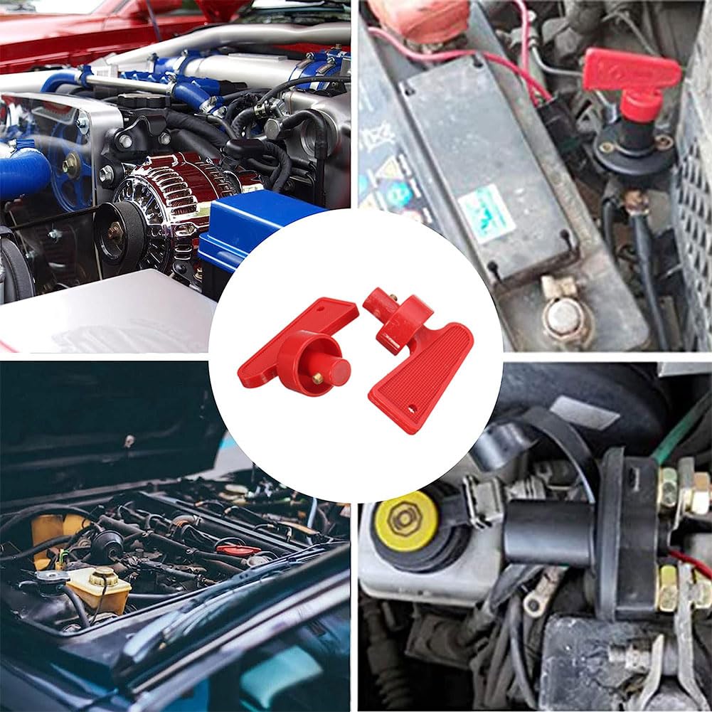 Stacca Batteria per Auto e Barca Con Interruttore Isolatore - 2 Pezzi Con Chiavi Battery Switch Disconnessione
