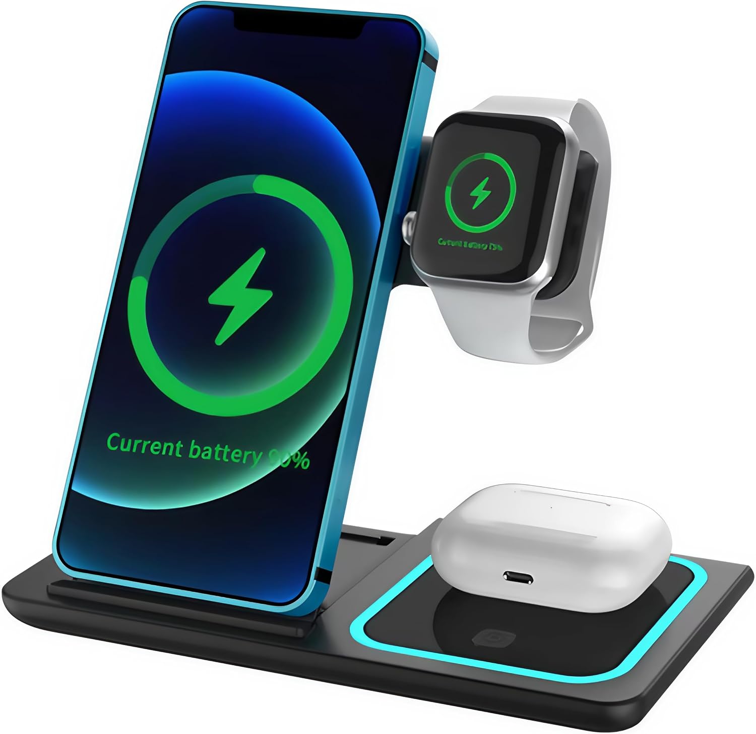 Amazon.com: Foldable 3 in 1 Fast Charging Station for Apple Products ...