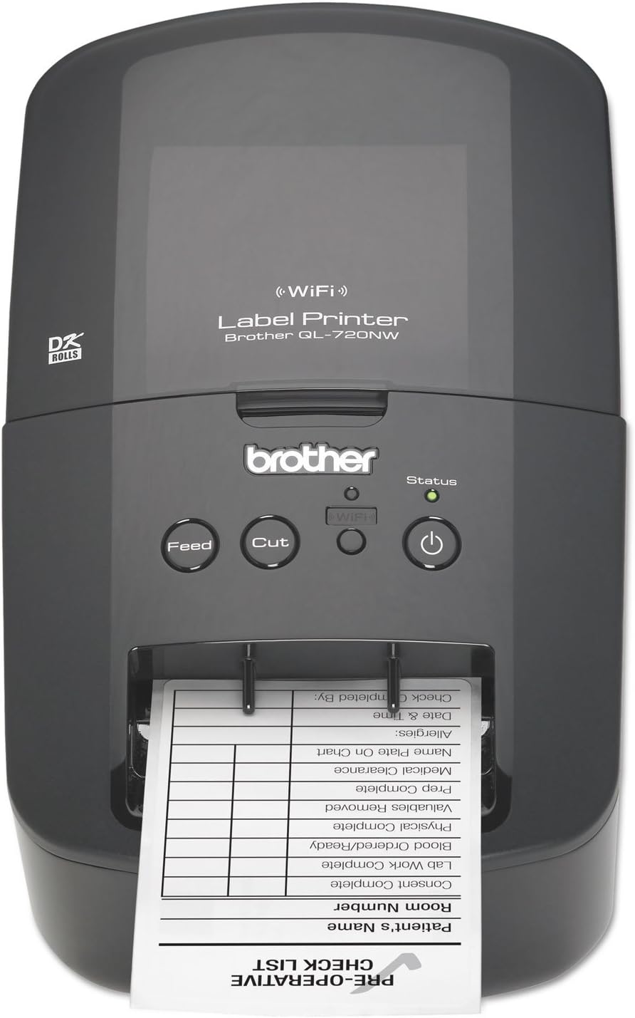 Brother QL-720NW Professional, High-speed Label Printer with Built-in Ethernet and Wireless Networking (QL720NW)