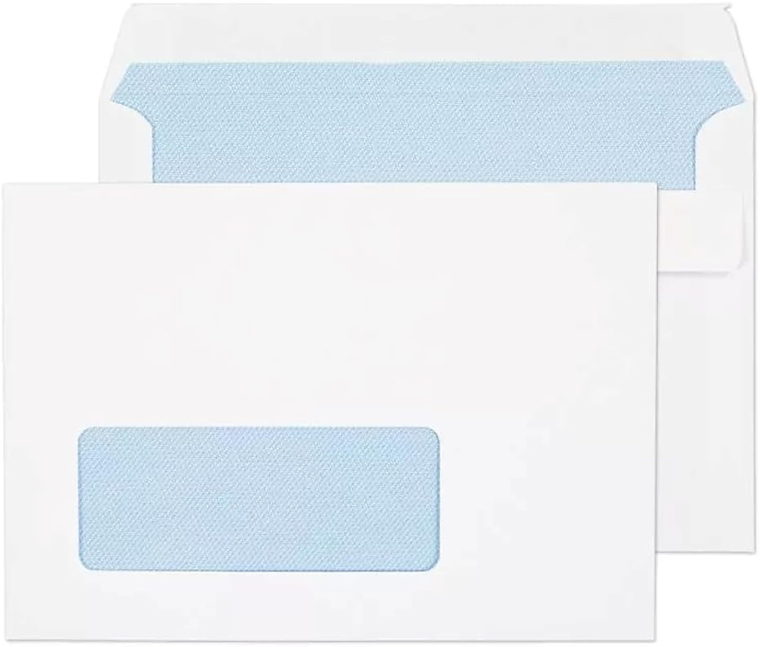 RFE Pack of 250 - C6 / A6 White Mailing Envelopes with Window Self Seal for Posting mailing Home Office, Ecommerce and Business 80gsm 114 x 162mm