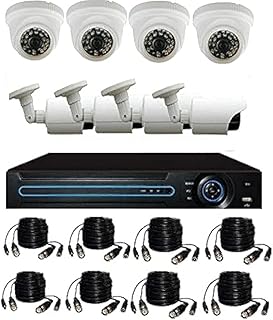 Ultra-Clear 1000tvl Security Cameras and All Mounting Accessories, 2724330607149 - Set of 8