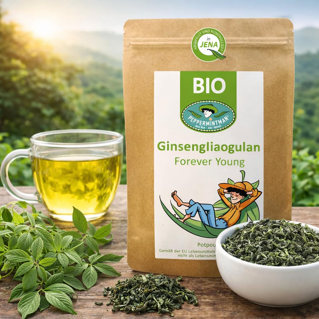Ginsengblätter 1000 g - Forever Young - traditionelle gerollte Blätter - PEPPERMINTMAN - Potpourri