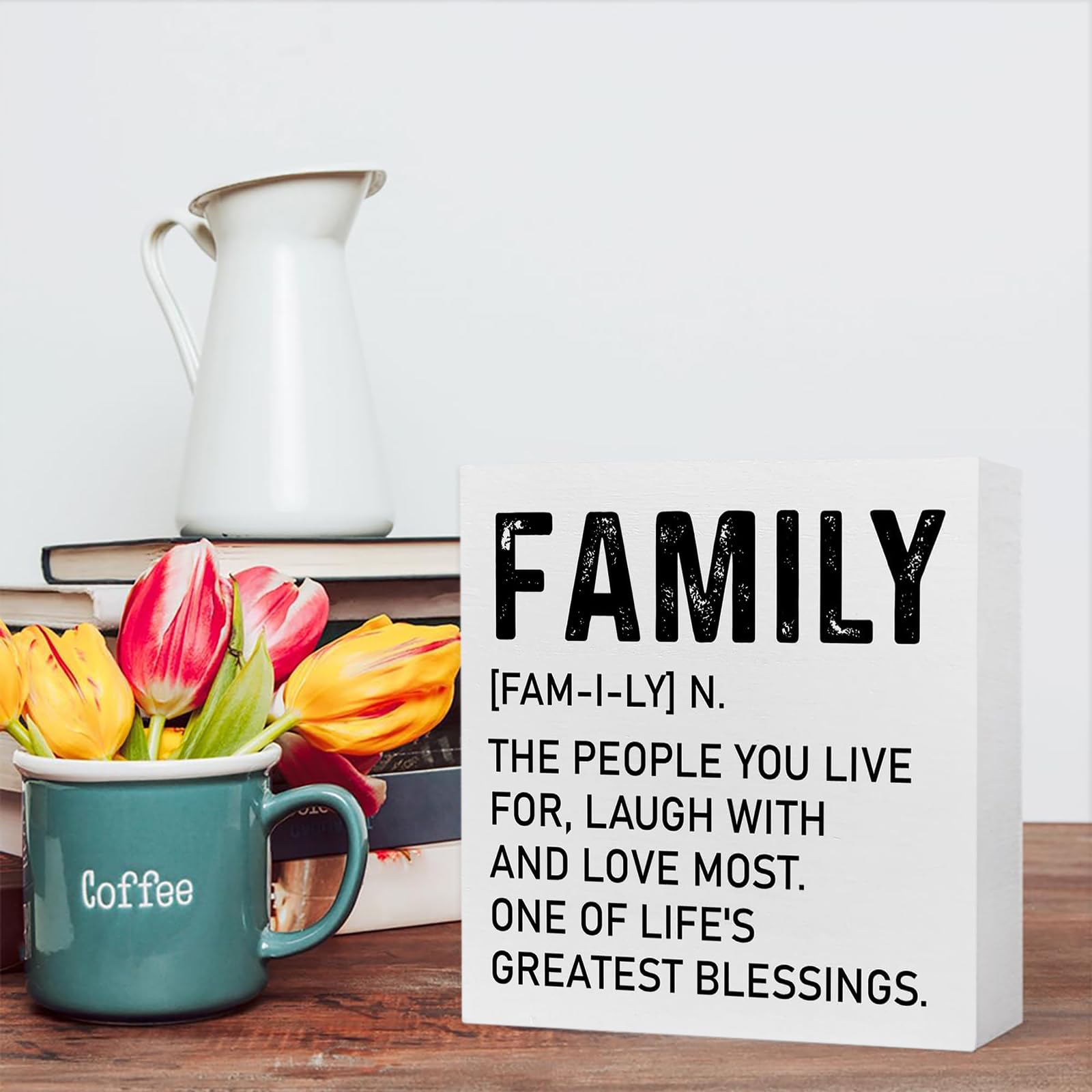 Family A Little Bit Crazy and A Whole Lot of Love White Wood Framed Si - Schafer Art Studio Family A Little Bit Crazy and A Whole Lot of Love White Wood Framed Si - Schafer Art Studio