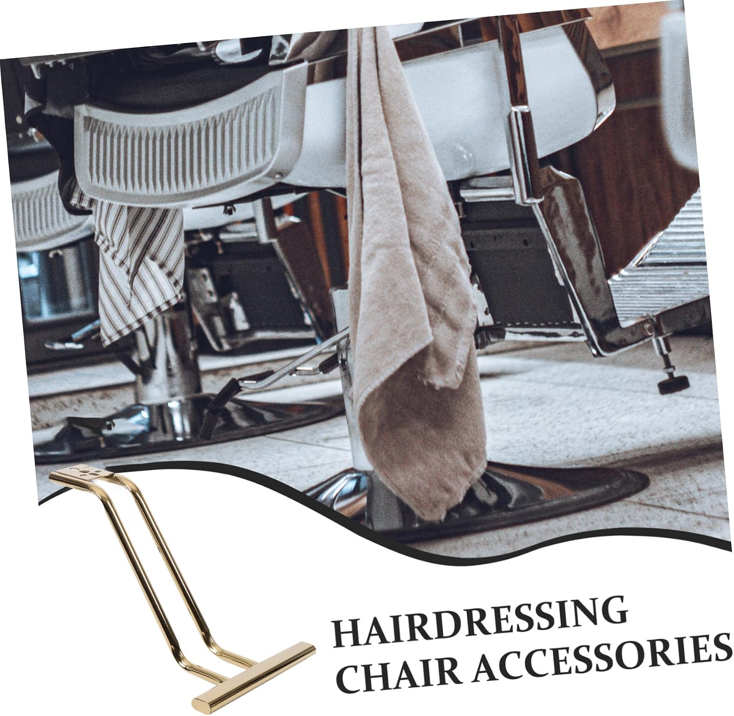 Elevating Footrest Pad Replacement Parts for Salon Chair Footrest Sturdy Footplates for Barber Chair