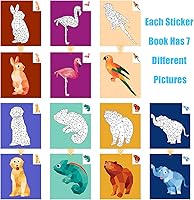 Vista 2 de Manualidades de animales para niños de 4 a 8 años, libros de pintura con calcomanías, libro de calcomanías para niños de 4 a 8 años, niños y niñas