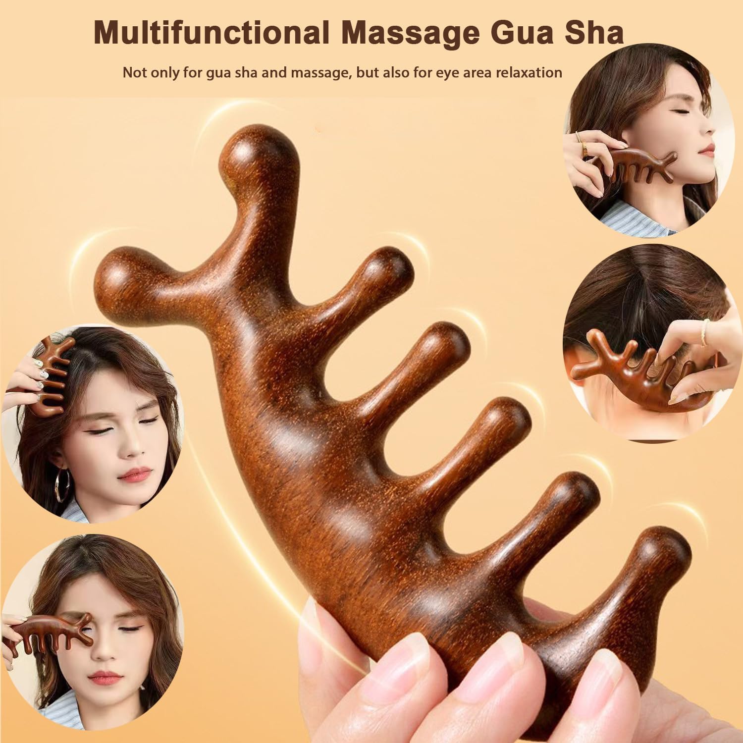 8-teiliges Massagetherapie-Set aus Holz – Lymphdrainage und Körperkonturierungswerkzeuge für Cellulite-Reduktion, Muskelschmerzen, Home Spa Sculpting – Maderoterapia Wellness Kit