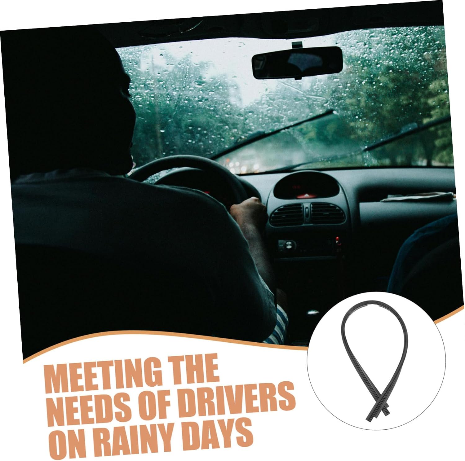 2pcs Windscreen Wiper Refills Dovetail Design Plastic Strips for Vehicles