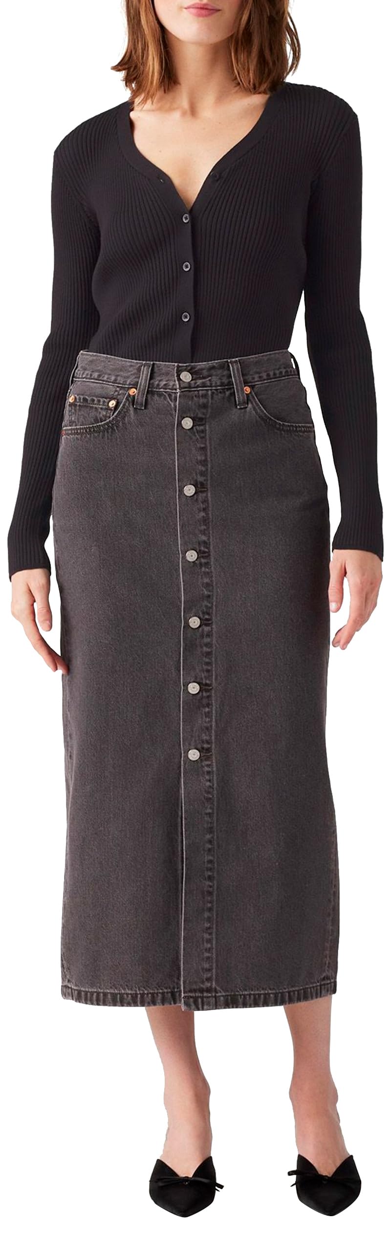 Levi's Women's Button Midi Skirt